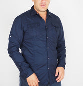 Mens The Original Ben Sherman MA1350M Dangerous Classic Navy Regular Fit Shirt